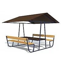 Беседка летняя скрышей изпрофнастила УСН 8601-0106-0304