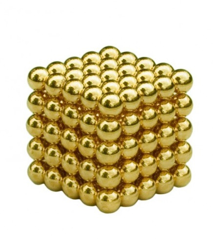 Магнитный конструктор Неокуб, 5мм, 125 шт, золото, фото 1