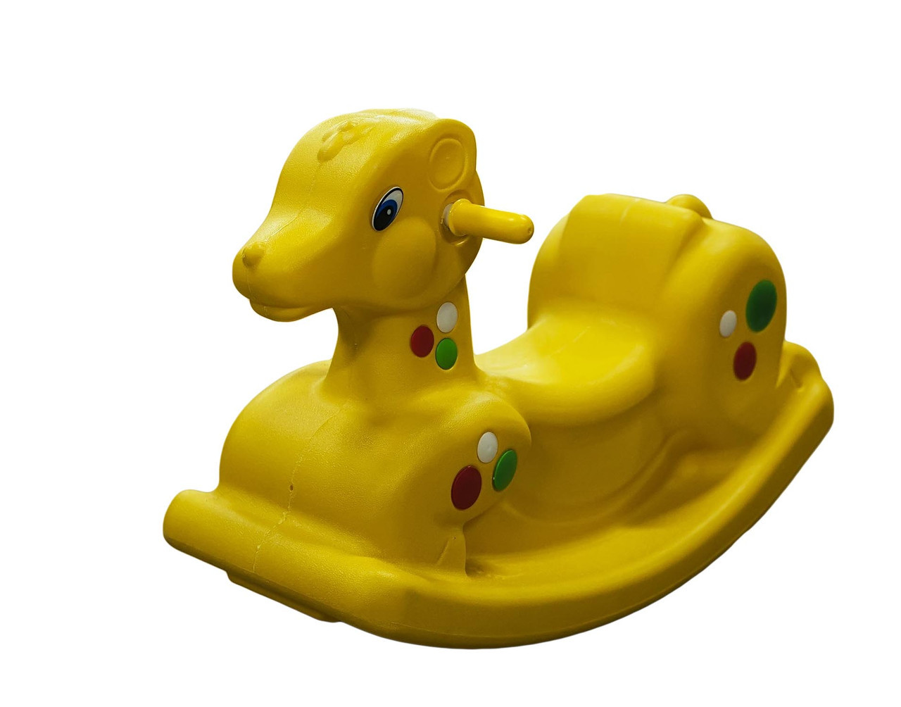 Детские качели-качалка в виде олененка (желтые), фото 1