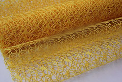 Сетка ажурная, листовая, 50*70 см, желтая