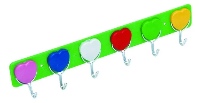 Крючок пластик на планке 6шт Аквалиния (302-3), фото 1