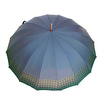 Зонт-трость Real Star, полуавтомат, синий с клеткой