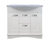 Тумба напольная Misty Эльбрус - 80 80*53*85 белая эмаль (4623722416957)