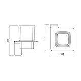 Подстаканник одинарный IDDIS Slide ID SLIBSG1i45 (матовое стекло), фото 5