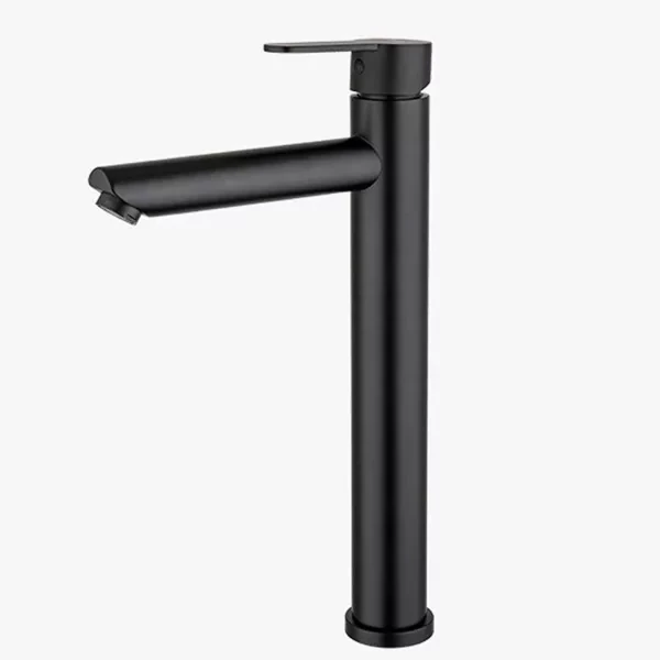 Смеситель для раковины Frap F10801-62 нержавеющий черный высокий, фото 1