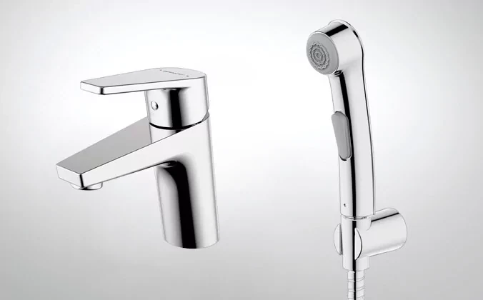 Смеситель для раковины с гигиеническим душем Bravat Line F15299C-2, фото 1