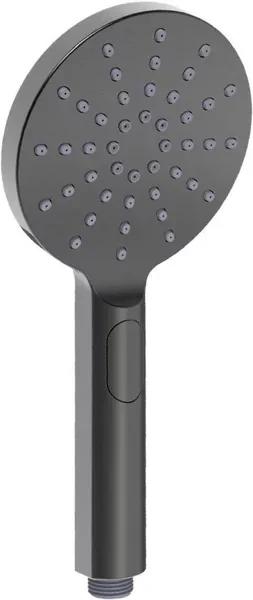 LM8122GM "Аксессуары" Лейка душевая круглая 3-функциональная 120х260мм, графит, фото 1