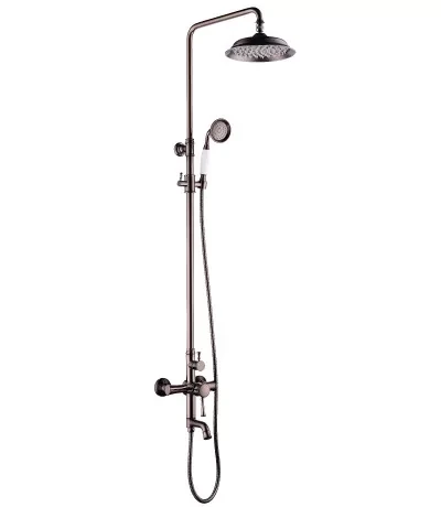 Смеситель для ванны "Перетто" с верхней душевой лейкой "Тропический дождь" LM6362RB, фото 1