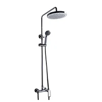 F9125183CP-A2-RUS BRAVAT OPAL Душевая колонна со смесителем для душа (верхний душ круглой формы)