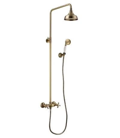 Смеситель для душа Lemark Vintage LM2860B с верхней душевой лейкой "Тропический дождь" бронза (к/к 4), фото 1