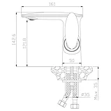 Смеситель для умывальника "Rossinka" RS30-11B монолитный, фото 2