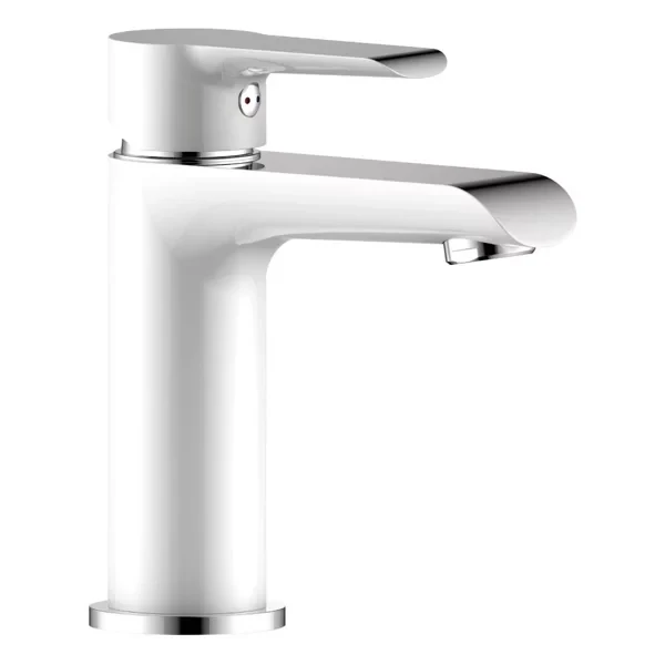 Смеситель для умывальника ROSSINKA W35-12 (35мм) монолит, хром/бел, фото 1