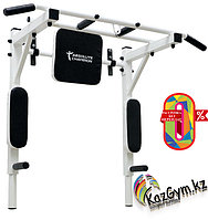 Турник-брусья "POWER" белый (с черными ручками)