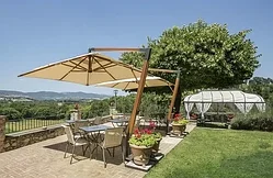 Зонт Art Home Wood W-Lux 3х3м бежевый (с 4-мя утяжелителями в комплекте)