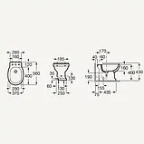 Биде напольное Roca CARMEN 37*56*40 белое (73570A4000), фото 3