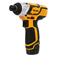 Винтоверт аккумуляторный ударный Tolsen 1/4" 12В Li-Ion 1x1.5Ач. 100Нм. 79025