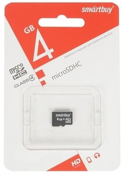 Карта памяти microSD Smartbuy 4 GB