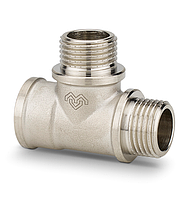 Тройник ВР-НР-НР, никелированный