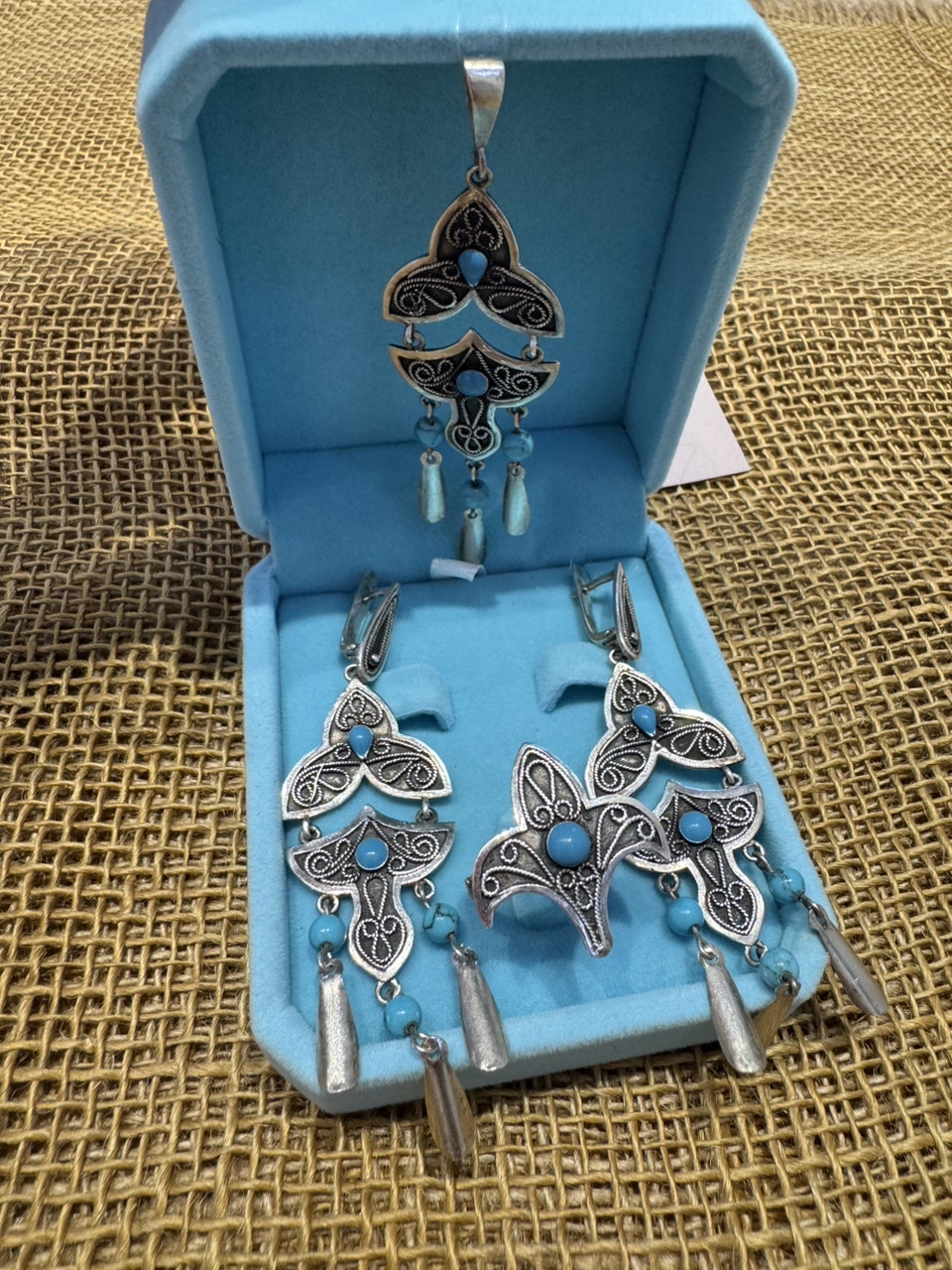 Комплект и подвеска / бирюза ( пр. Абая 141 ), фото 1