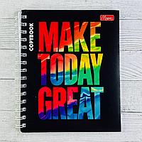 Общая тетрадь на пружинке 80 листов "Make Today Great"