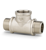 Тройник НР-ВР-НР, никелированный