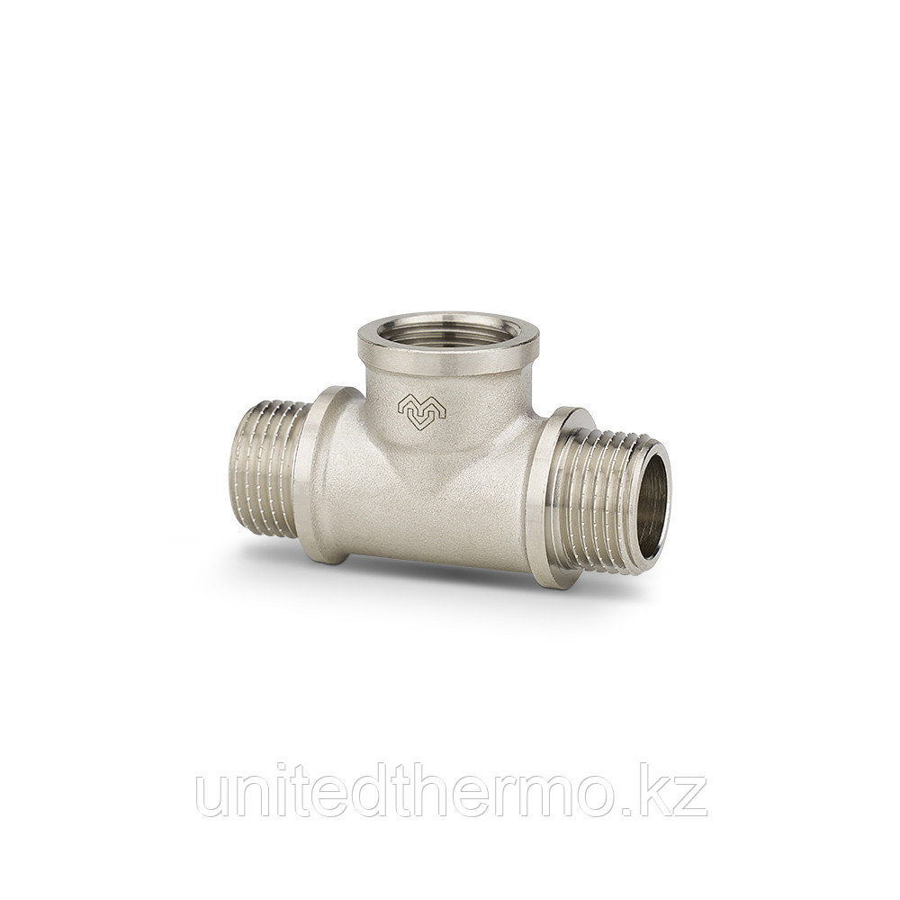 Тройник 3/4" НР-ВР-НР, никелированный, Varmega