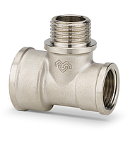 Тройник ВР-НР-ВР переходной, никелированный