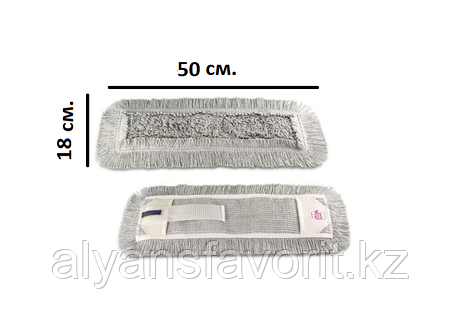 Моп петельчатый хлопковый серый 40 см. (сменная насадка на швабру), фото 1