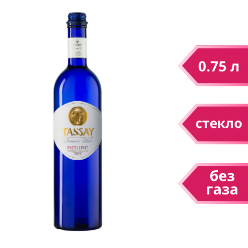 Минеральная вода TASSAY Excellent без газа, 0,75л, стекло