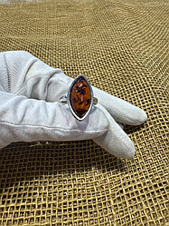 Кольцо / янтарь / 18,5 размер ( пр. Абая 141 )