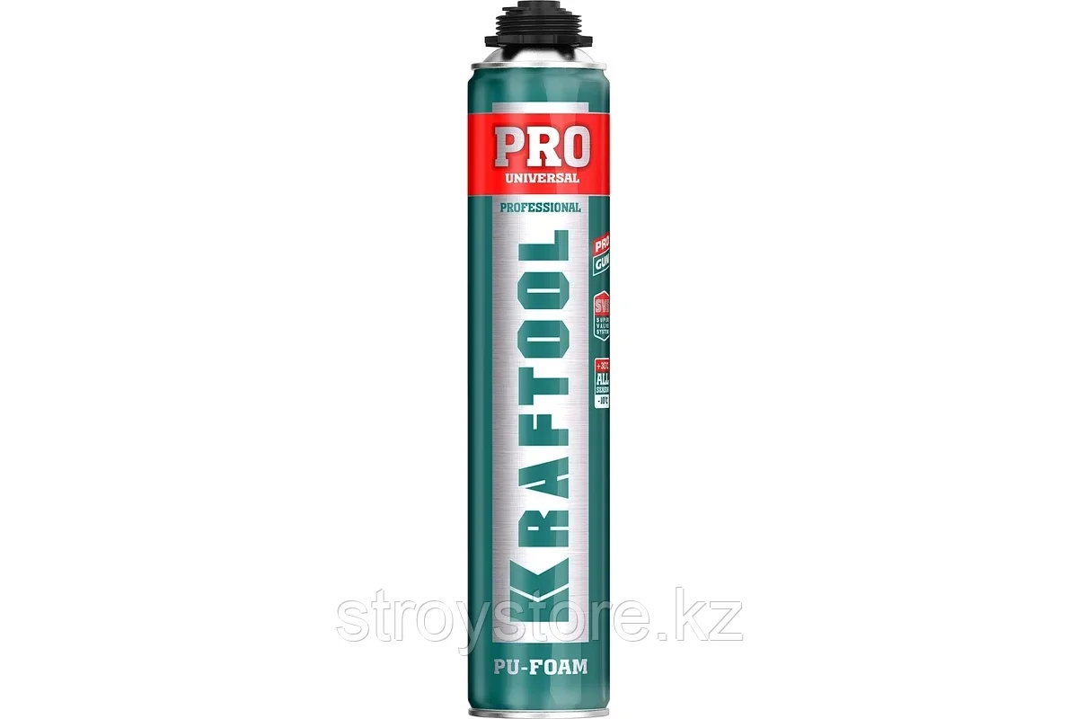 Пена монтажная, выход до 45л 750мл SVS не залипающий клапан, пистолетная всесезонная, KRAFTOOL PRO