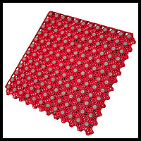 Противоскользящий дренажный модульный коврик Slip Aqua Red для бассейнов и душевых зон (размер = 30x30 см, цвет - красный, ПВХ)
