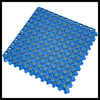 Противоскользящий дренажный коврик Slip Aqua Light Blue для бассейнов и душевых зон (размер = 30x30 см, цвет - голубой, ПВХ)