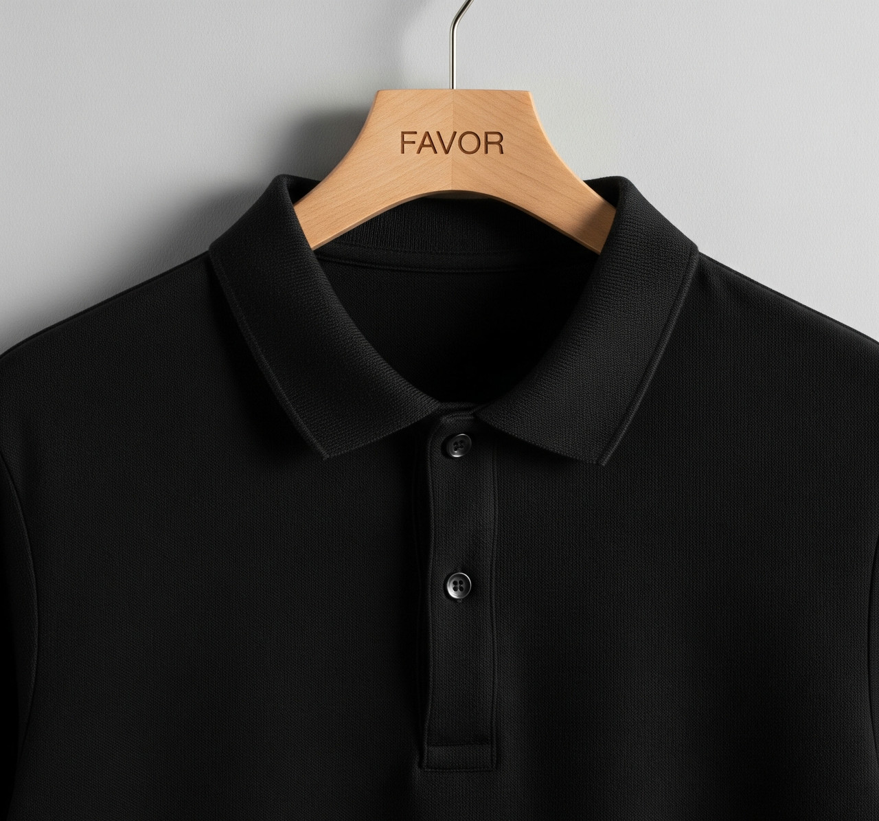 Футболка поло Favor, черная, фото 1