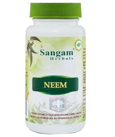 Ниим лист  ,60 таблеток, Sangam Herbals, Neem