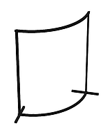 Вешало напольное изогнутое, стойка для одежды