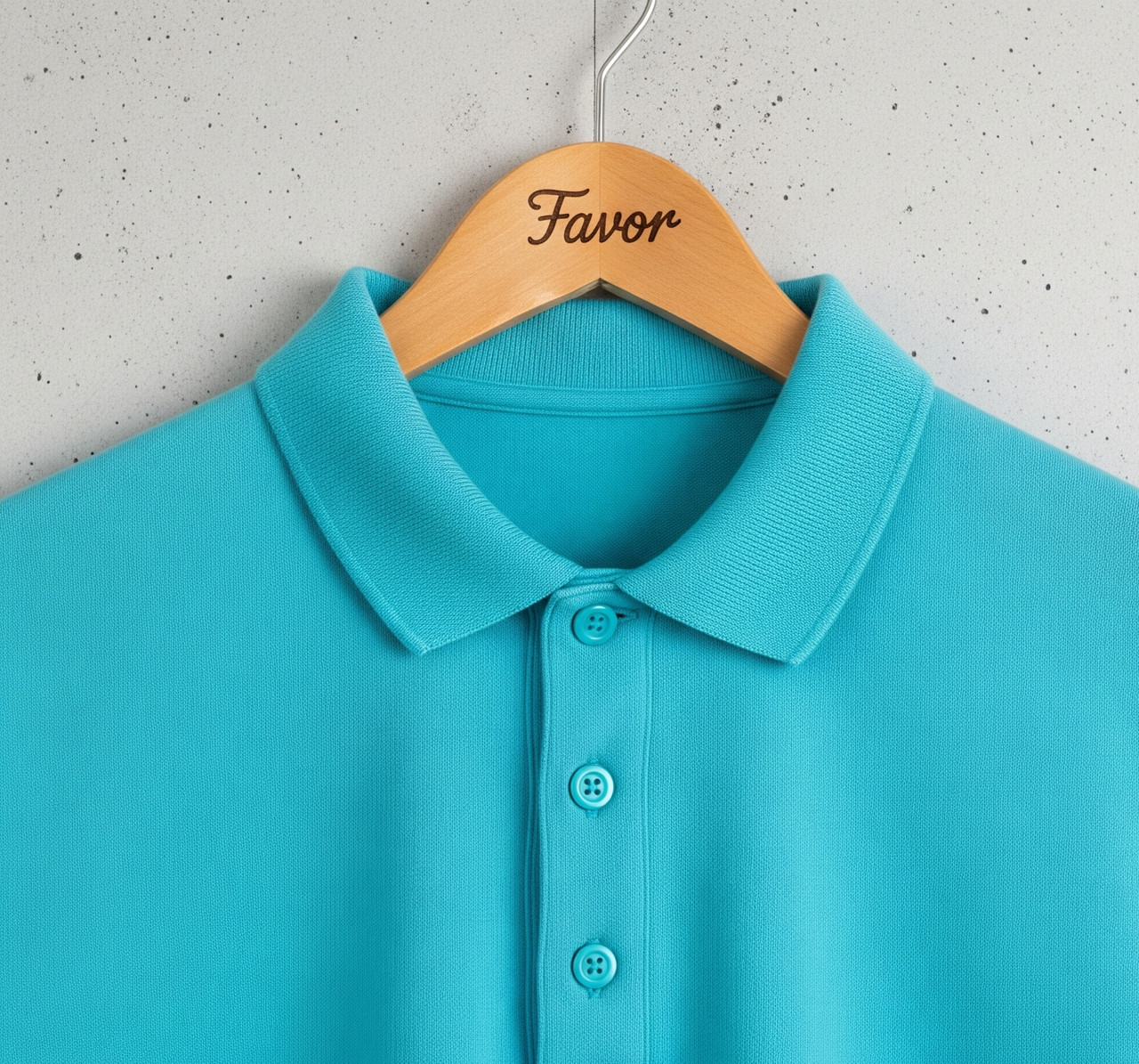 Футболка поло Favor, бирюзовая, фото 1