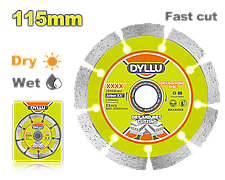 ДИСК АЛМАЗНЫЙ 115X7,5X22,2 ММ DYLLU (Сухой/Мокрый Рез)