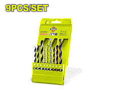 НАБОР СВЕРЛ ПО МЕТАЛЛУ, ДЕРЕВУ И КАМНЮ DYLLU (9ШТ)