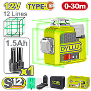 3D Лазерный Уровень DYLLU DTLE8M12 (12V, Аккумуляторный, без ЗУ)
