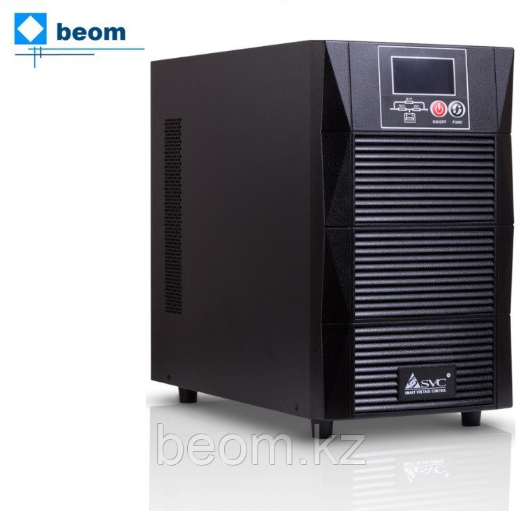 Источник бесперебойного питания SVC PTS-3KL-LCD (3000ВА/2700Вт| AVR:110-288В | On-Line| SNMP опция\RS232| Бат:12В/7Ah*8шт | 4 вых), фото 1