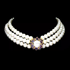 Уникальное колье с Жемчугом и Аметистами