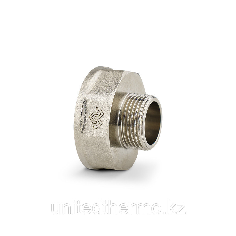 Переходник 1 1/4" x 3/4" ВР-НР под ключ, никелированный, Varmega