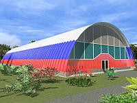 Строительство спортивного ангарного поля