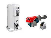 Газовый котел Buran Boiler BB-5035 без дымохода (без ГВС) + Горелка газовая FLUSSO DS68/2 BLU (150/350-860KW) + MBDLE415 S20, DN40