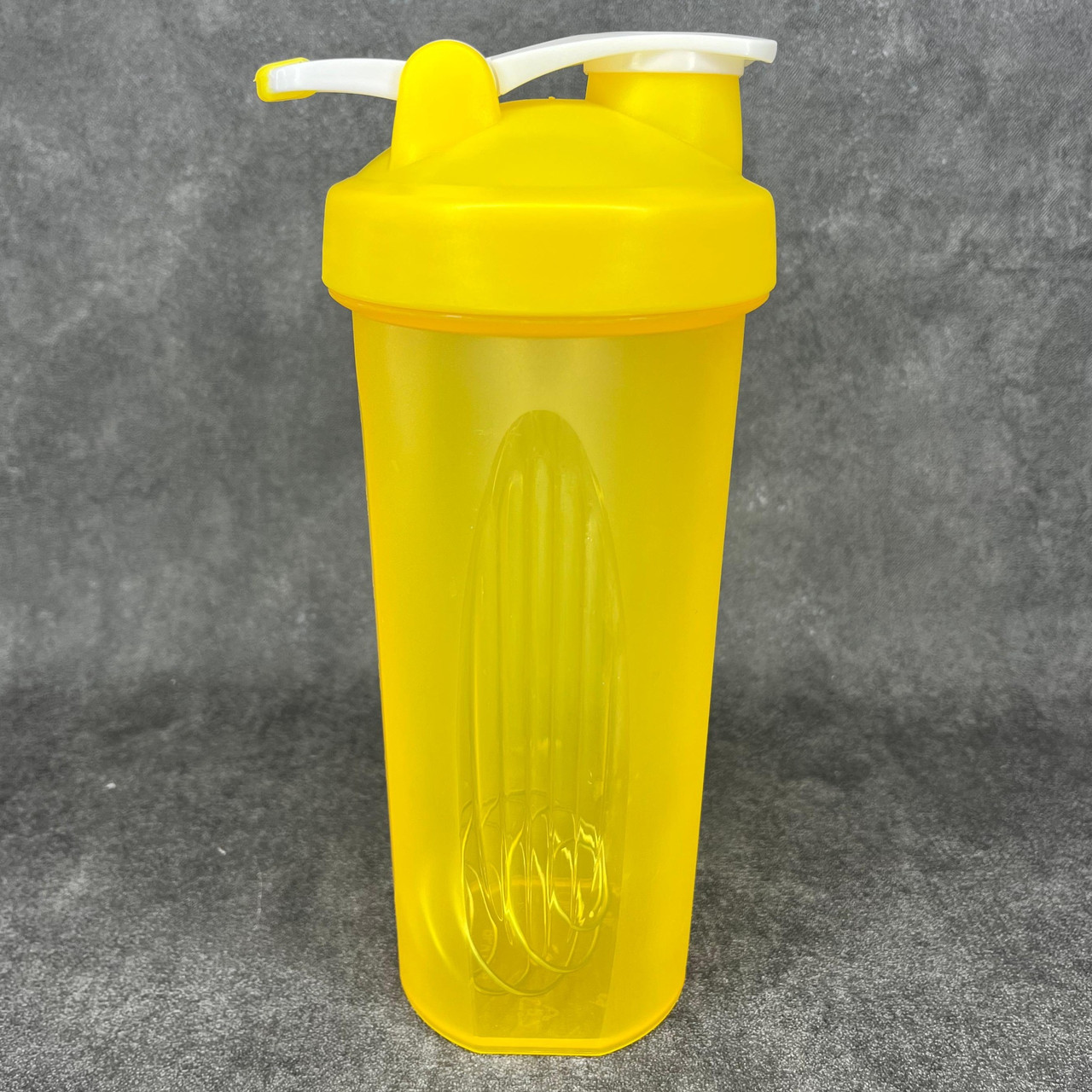 Шейкер с венчиком 600мл для брендирования желтый