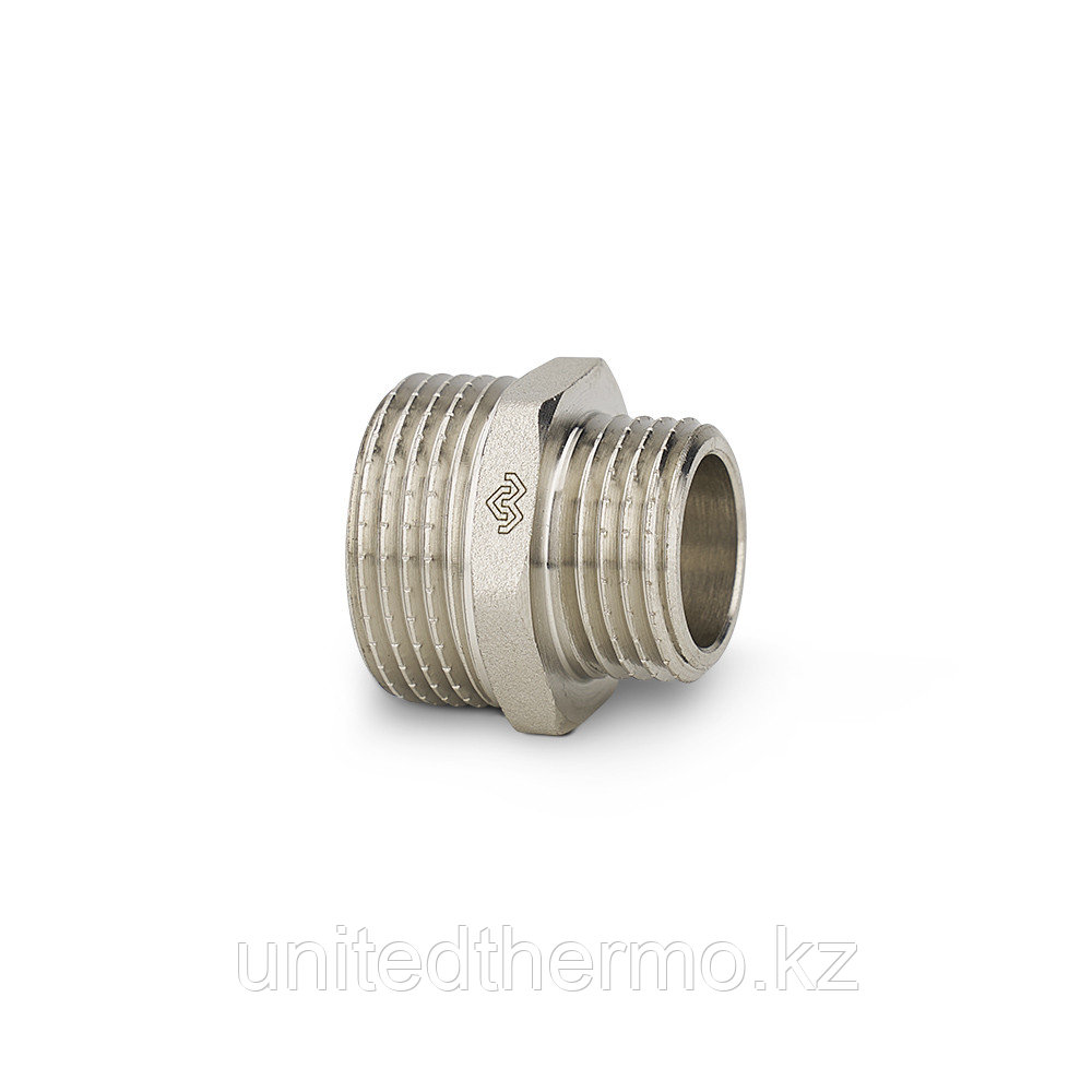 Ниппель 1/2" x 3/8" переходной, никелированный, Varmega