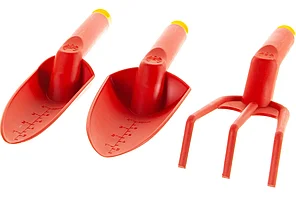 Набор садовый, 3 предмета: 2 совка, рыхлитель, GRINDA