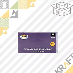 Перчатки одноразовые, эластомер, ЧЕРНЫЕ, размер М (1/10) (50пар/100шт)