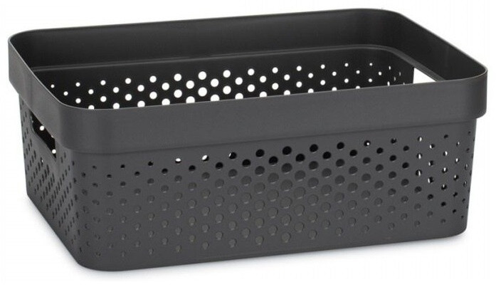 Корзинка INFINITY 11л перфорированная темно-серый